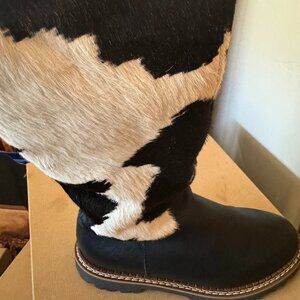 Ammann Women Tall Boot with Cow Leather Print 39